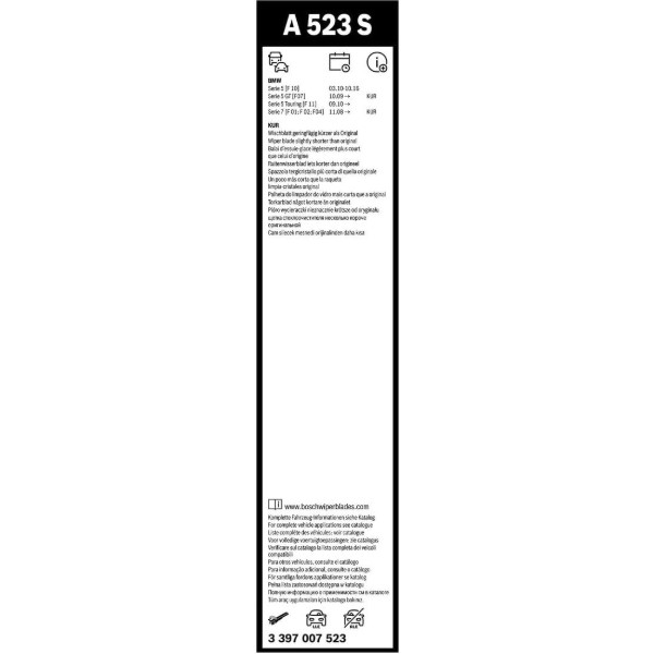 Фото - Щетка стеклоочистителя Bosch Aerotwin 650/450мм (3 397 007 523)